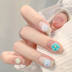 120 Stück 8 Stile Blumenharz-Cabochons MRMJ-FH0001-30