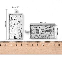 Aluminium-Anhänger Fassungen für Cabochons PALLOY-2418-AS-FF