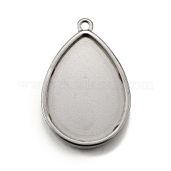 Cabochon-Fassungen für Anhänger aus Edelstahl 304 STAS-S181-02P-A