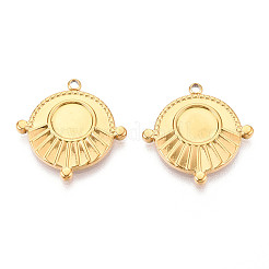 Cabochon-Fassungen für Anhänger aus Edelstahl 304 STAS-T065-93G