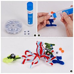 Schwarz wackeln Auge brauchen Kleber auf runde bewegliche wackelig googly Augen 4-9mm KY-PH0001-01