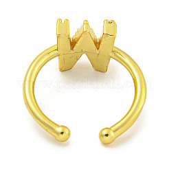 Offene Manschettenringe aus Messing mit Rack-Beschichtung für Damen RJEW-F162-01G-W