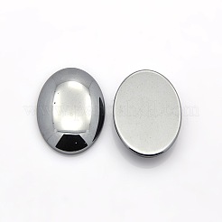 Oval unmagnetische synthetischen Hämatit cabochons G-P061-05-18mm