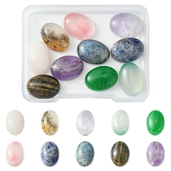10 Stück natürliche gemischte Edelstein-Cabochons G-FS0005-68