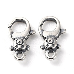 925 Karabinerverschluss aus thailändischem Sterlingsilber mit Strassen STER-D003-05A-AS