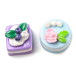 Undurchsichtige Decoden-Cabochons aus Kunstharzimitat für Lebensmittel X-CRES-D008-03