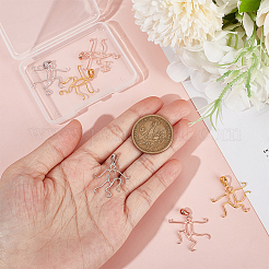 2 Stück: 925 Cabochon-Fassungen für hohle Charms aus Sterlingsilber DIY-BC0010-02G