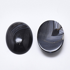 Natürlicher gebänderter Achat / gestreifte Achat-Cabochons G-T122-22E