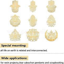 9 Stück 9 Stile benutzerdefinierte Cabochons aus Kohlenstoffstahl DIY-OC0008-52