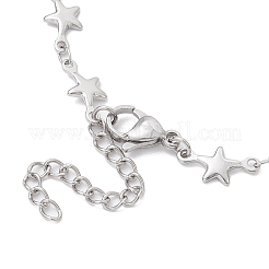 Anlaufbeständiges 3-tlg. 3 Stile Edelstahlarmband Stern & Oval & Querverbindung Armbandherstellung mit Tablett BJEW-JB10532