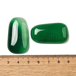 Natürlicher grüner Onyx-Achat (gefärbt und erhitzt) Cabochons G-Q018-07A