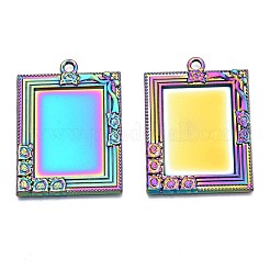 Anhänger-Cabochon-Fassungen in Regenbogenfarben PALLOY-N163-166-NR