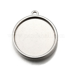 Cabochon-Fassungen für Anhänger aus Edelstahl 304 STAS-S181-02P-F