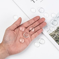 Transparente Glas Cabochons GGLA-R026-20mm