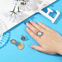 Geben Sie Ihre Kreationen eine einzigartige Designer-Look mit diesen modernen und charmanten Eisen hängender Cabochon Fassungen PALLOY-Q300-10AS-NR