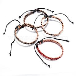 Einstellbar Lederband Armbänder geflochtene BJEW-P099-21