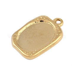Ionenbeschichtung (IP) 304 Edelstahl Rack Beschichtung Anhänger Cabochon-Einstellungen STAS-U019-10G