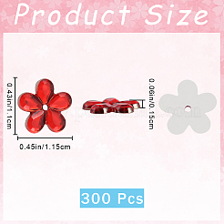 300 Stück durchscheinende Harz-Cabochons RESI-GF0001-13A