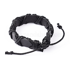 Verstellbare Lederband Armbänder BJEW-L578-01