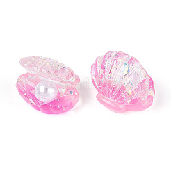 Transparentes Harz und Kunstperlen-Cabochons CRES-T025-13M