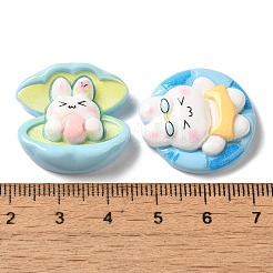 Ozean Thema undurchsichtige Harz Tier Decoden Cabochons CRES-Z006-01