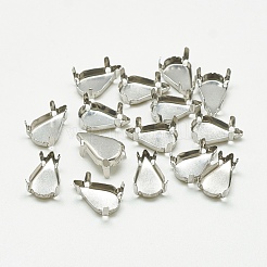 Anlaufgeschützte 201 Edelstahl-Aufnähfassungen STAS-T032-07-8x13mm