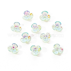 Galvanisierte 3-blättrige Blumenharz-Cabochons MRMJ-R128-15D