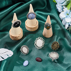 Bausatz zum Selbermachen von Edelstein-Fingerringen DIY-SC0022-34