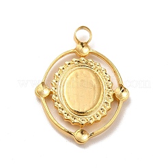 Ionenplattierung (IP) 304 Edelstahl Anhänger Cabochon-Einstellungen STAS-I197-005G