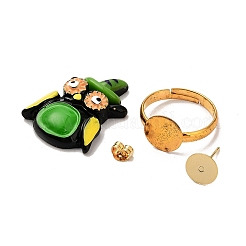 Diy halloween fingerring ohrring herstellung kits DIY-SZ0008-91