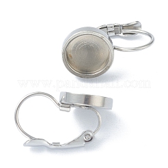 Anlaufgeschützte Ohrringbeschläge aus Edelstahl 304 mit Klappverschluss X-KK-H152-09B-P