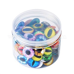 Augen bedruckte Glas Cabochons GGLA-BT0001-01