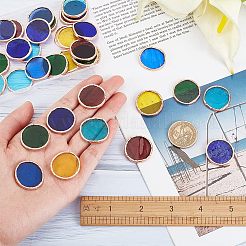 36 Stück 6 Farben farbige Glasmosaikfliesen DIY-OC0009-46