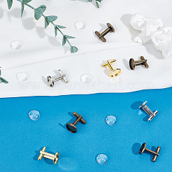 DIY-Set zur Herstellung blanker Manschettenknöpfe mit Kuppel DIY-GO0001-40