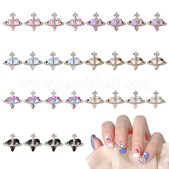 28 Stück 7 Farben Legierung Strass Cabochons MRMJ-GL0001-11