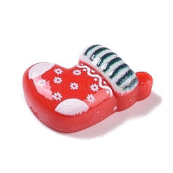 Undurchsichtige Harz-Cabochons mit Weihnachtsmotiv RESI-H162-06B