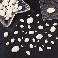 160 Stück synthetische türkisfarbene Cabochons in 7 Größen G-PH0002-69B