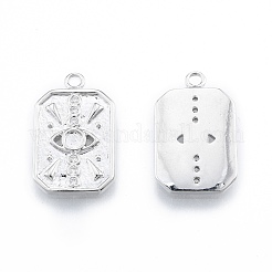 Messing Micro pave Zirkonia Anhänger Cabochon Fassungen KK-F841-02P