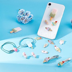 50 Stück 10 Stile undurchsichtige Harz-Decoden-Cabochons CRES-SC0002-43