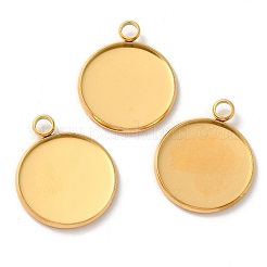 Ionenplattierung (IP) 304 Edelstahl Anhänger Cabochon-Einstellungen STAS-G071-45G