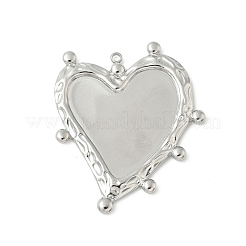 304 Edelstahl Anhänger Cabochon Fassungen für Emaille STAS-L293-02P