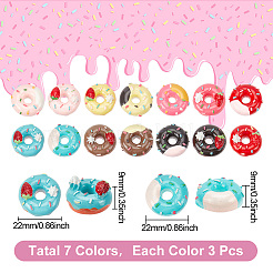 42 Stück 14 Stile undurchsichtige Harz-Decoden-Cabochons FIND-CA0007-33
