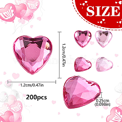 200pcs 2 Farben Nachahmung Taiwan Acryl Strass Cabochons GACR-YW0001-06