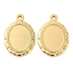 Cabochon-Fassungen für Anhänger aus Edelstahl 304 STAS-I202-12G
