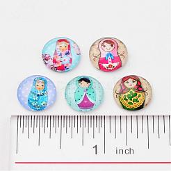 Gedruckte Glas Cabochons GGLA-JP0002-05