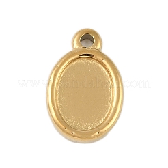 Ionenbeschichtung (IP) 304 Edelstahl Rack Beschichtung Anhänger Cabochon-Einstellungen STAS-U019-40G