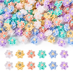 120 Stück 6 Farben undurchsichtige Harz-Cabochons CRES-TA0001-28