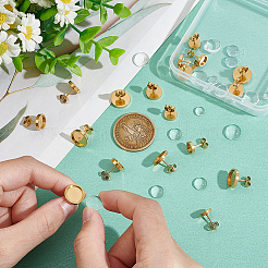 DIY Rohling-Set für Ohrstecker mit Kuppel DIY-UN0005-16