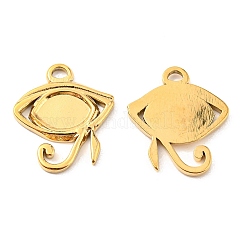 PVD-Vakuumbeschichtung 304 Edelstahl Anhänger Cabochon Fassungen STAS-F287-59G