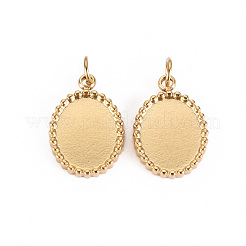 Cabochon-Fassungen für Anhänger aus Edelstahl 304 STAS-S116-229G